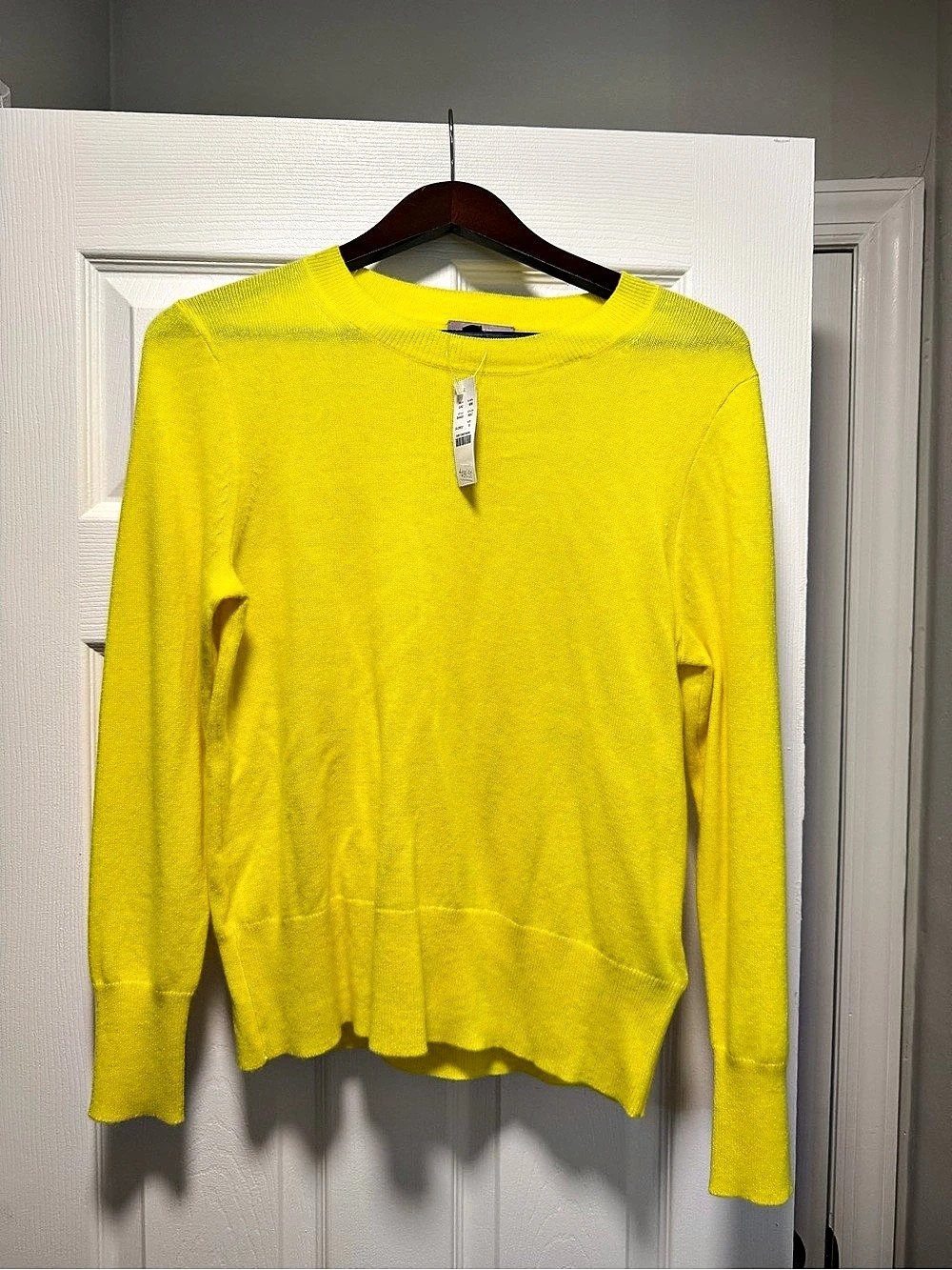 J.Crew Yellow Crew Neck Sweater Cashmere